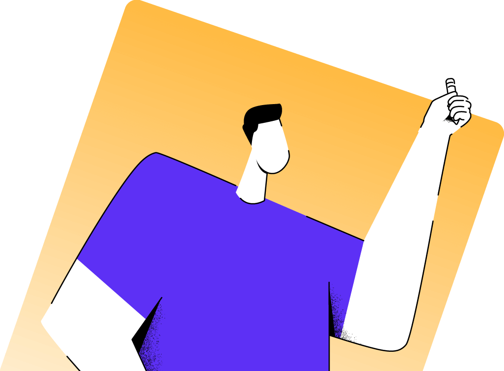 Illustration of a person representing marketing